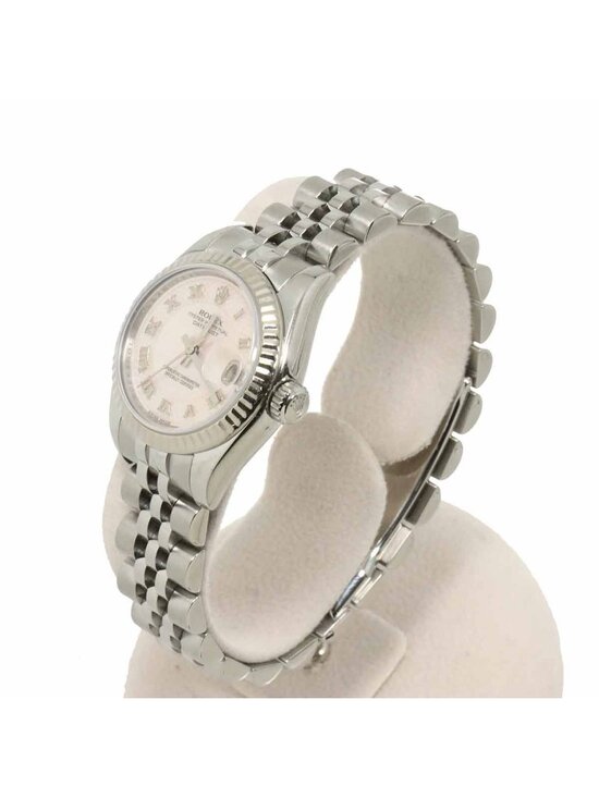 Rolex Datejust Number Roulette Watch Pink Shell 18k White Gold Automatic Winding main image 6